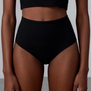 House of CB High Waisted Cheeky Briefs Bottoms Black size Small
